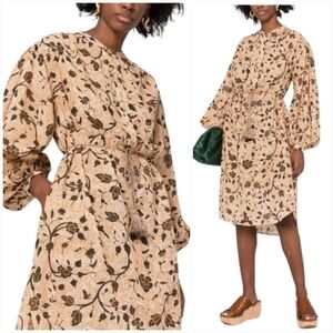 Ulla Johnson Agadir Sol Balloon Sleeve Belted Dress
